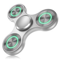 Fidget Spinner ATESSON de Aço Inoxidável - Ultra Durável - Prata