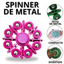 Fidget Spinner de Metal Alívio de Estresse e Ansiedade, Compacto e Portátil - QG DOS PRODUTOS