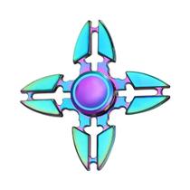 Fidget Spinner De Metal Arco-Íris EDC, Brinquedo Antiestresse Para Adultos E Crianças