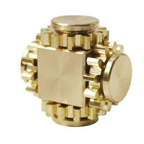 Fidget Spinner DmaOS Linkage - 4 Engrenagens em Metal e Latão Dourado