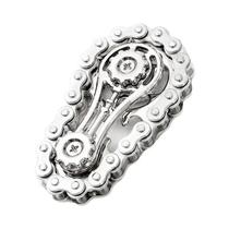 Fidget Spinner Mecânico De Corrente Metálica Com Dentes De Roda Dentada, Brinquedo Antiestresse Para