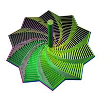 Fidget Star DZZ com Alça Espiral Impressa em 3D L-25 Anéis Fidget Star DZZ com Alça Espiral Impressa em 3D L-25 Anéis