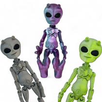 Fidget Toy Alien ET Articulado Boneco Alienígena Brinquedo Sensorial Presente Criativo Anti Stress