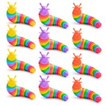 Fidget Toy Cevioce Fidget Slug 12 unidades para crianças a partir de 3 anos para alívio do estresse