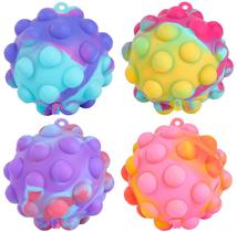 Fidget Toy Genuvi Pop Fidget Toys Ball 4 peças para crianças e adultos