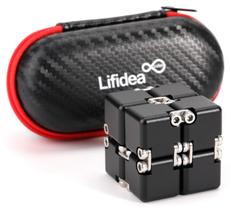 Fidget Toy Lifidea Aluminium Alloy Metal Infinity Cube Black