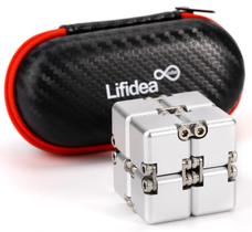 Fidget Toy Lifidea Aluminium Alloy Metal Infinity Cube Silver