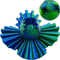 Fidget Toy TIMCHESS Gear Ball Gearsphere Spiral Cone Verde