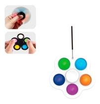 Fidget Toys Hand Spinner Antistress Pop It Bolha Colorido Fidget Toys Hand Spinner Antistress Pop It Bolha Colorido