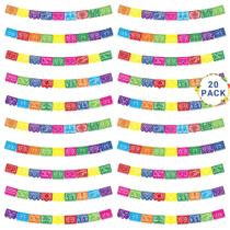 Fiesta Banner Heartome Cinco De Mayo 360 pés, pacote com 20 pacotes de plástico