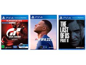 FIFA 22 para PS4 Electronic Arts + The Last of Us - Part II para PS4 + Gran Turismo Sport para PS4