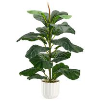 Figueira artificial Fiddle Leaf Der Rose 24" com plantador