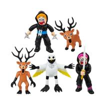 Figura Artesanal De Alce Em Pé E Coruja Branca Para Crianças, Presente De Natal