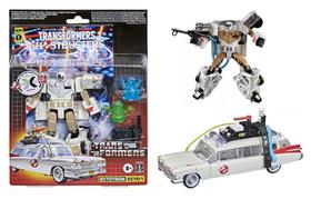 Figura Articula Transformers Edição Especial Ghostbusters Ecto 1 Com HQ e Acessórios Ectotron - Hasbro E9556