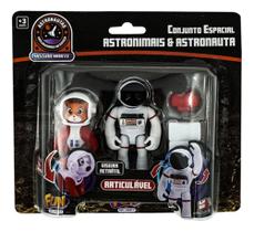 Figura Astronautas Missão Marte Astronauta e Gato F0081-7 - FUN