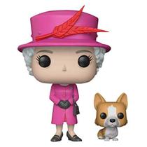 Figura: Boneca Rainha Elizabeth II britânica com cão Corgi de 10 cm