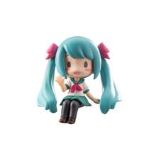 Figura Chibi Hatsune Miku de 5 cm com coroa e laço, PVC 100g