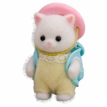 Figura com Acessório - Sylvanian Families - Bebê Gato Persa - Epoch Magia