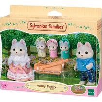 Figura com Acessório - Sylvanian Families - Família Huskys - Epoch Magia