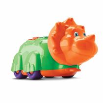 Figura com Rodinha - Tchuco Baby Animais - Dino - Triceratops - Samba Toys Figura com Rodinha - Tchuco Baby Animais - Dino - Triceratops - Samba Toys