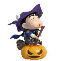 Figura: Crayon Shin-chan, abóbora de Halloween, 18 cm com iluminação