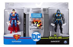Figura Dc - Herói E Vilão Superman x Darkseid