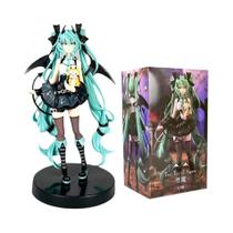 Figura De Ação Artesanal PVC Hatsune Miku Dark Angel Raccoon Anime Figura De Ação Artesanal PVC Hatsune Miku Dark Angel Raccoon Anime