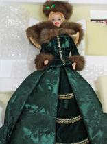 Figura de Ação Barbie Cantora de Natal 1996 Porcelana Mattel Figura de Ação Barbie Cantora de Natal 1996 Porcelana Mattel