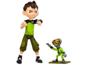 Figura De Ação Ben 10 Articulado C/ Acessorios - Boneco 10cm Armadura Omni-kix Chama - Sunny