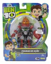 Figura De Ação Ben 10 Articulado C/ Acessorios - Boneco 10cm Armadura Omni-kix Chama - Sunny