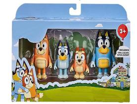 Figura de ação Bluey e Amigos Brinquedos da Família 4 PCS Set Childr