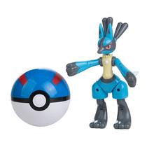 Figura de ação Boneco Pokemon articulado na pokebola Brinquedo Mewtwo Pikachu Greninja Solgaleo Lunala Charizard Gyarad