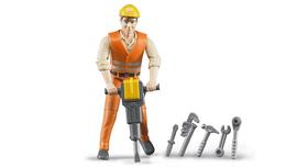 Figura de Ação Bruder - Trabalhador da Construção com Acessórios