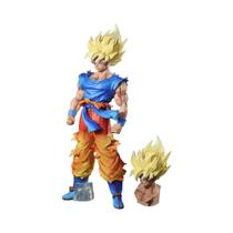 Figura De Ação De 27cm Do Dragon Ball Z Super Saiyan Son Goku Com Cabeça Dupla Brinquedo Ornamentado