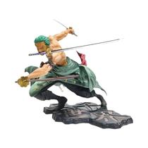 Figura De Ação De PVC De Três Lâminas Do Roronoa Zoro, One Piece Luffy, Estátua De Anime, Modelo De