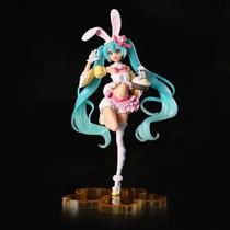Figura De Ação Hatsune Miku Com Orelhas De Coelho Kawaii Em PVC, Estátua Decorativa Para Mesa,