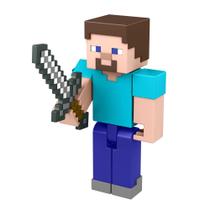 Figura de ação Mattel Minecraft Steve com Build-a-Portal de 3,25 polegadas Figura de ação Mattel Minecraft Steve com Build-a-Portal de 3,25 polegadas