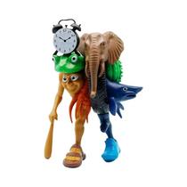 Figura De Ação Monster Fusion Edition Italian Brainrot Tung Tung Tung Sahur, Ornamento De Mesa