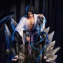 Figura De Ação Naruto Uchiha Sasuke Em Posição Sentada De 18cm Modelo De PVC Estátua Decoração