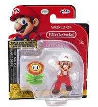 Figura de Ação Nintendo Fire Mario 6,5 cm com Flor de Fogo