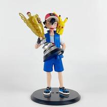 Figura de Ação Pokémon Ash - Treinador Infantil PVC - Brinquedo Anime