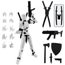 Figura de Ação QAONIE 14 cm Branca com Conjunto de Armas Figura de Ação QAONIE 14 cm Branca com Conjunto de Armas