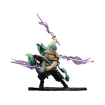 Figura de Ação Roronoa Zoro - Anime One Piece - 10cm - Três Lâminas