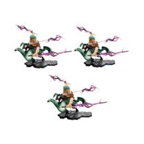 Figura De Ação Roronoa Zoro De 10cm Com Três Espadas Do Anime One Piece Modelo De Brinquedo
