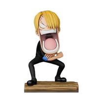 Figura De Ação Sanji Luffy Zoro One Piece Anime Modelo PVC Brinquedos Presentes O Trio Faminto