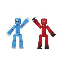 Figura de Ação StikBot Zing Pacote Duplo Azul StarFrost e Vermelho Comet Articulada Figura de Ação StikBot Zing Pacote Duplo Azul StarFrost e Vermelho Comet Articulada