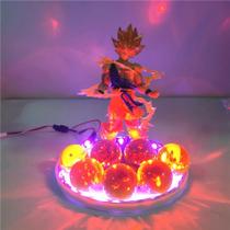 Figura De Ação Super Saiyan Son Goku Dragon Ball Z Anime Modelo DIY LED PVC Brinquedo Colecionável