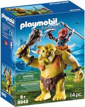 Figura de acción Playmobil: Gigante Troll con Guerrero Enano Multicolor