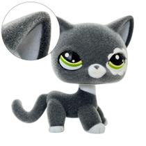 Figura de animal flocada de brinquedo Fuzzy Short Hair Cat 5cm 2249 Figura de animal flocada de brinquedo Fuzzy Short Hair Cat 5cm 2249