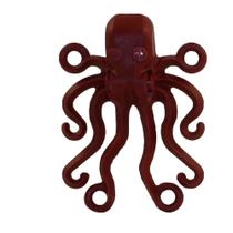 Figura de animal LEGO Octopus Kraken vermelha escura